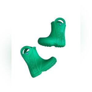 CROCS Kids Green Rain & Snow Boots